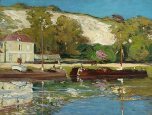 セーヌ川のはしけ、1907 作： Alexander Jamieson